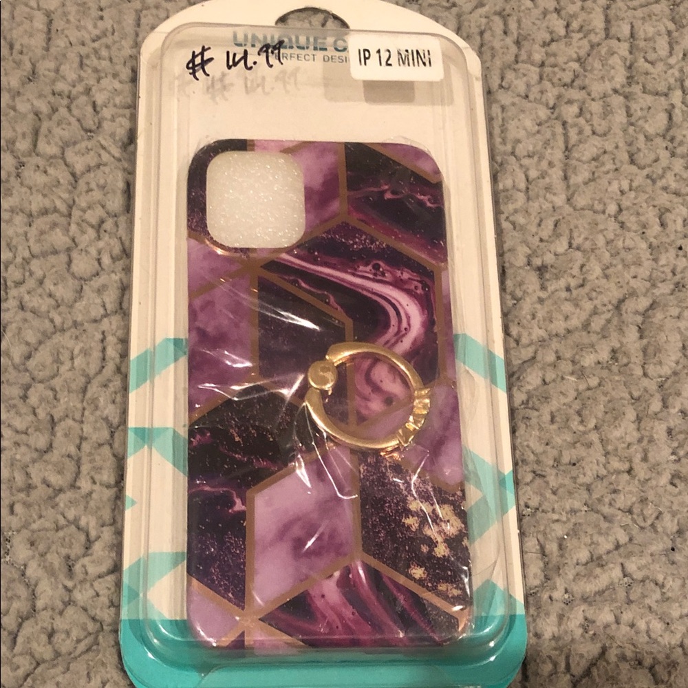 Nique Marbled Purple and Gold iPhone 12 Mini Case